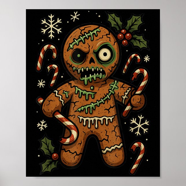 Poster Zombie Gingerbread Man Christmas Zombie  (Frente)