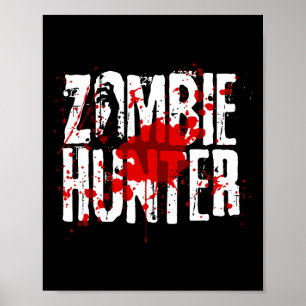 Poster Zombie Hunter Design Para Meninas No Dia Das Bruxa