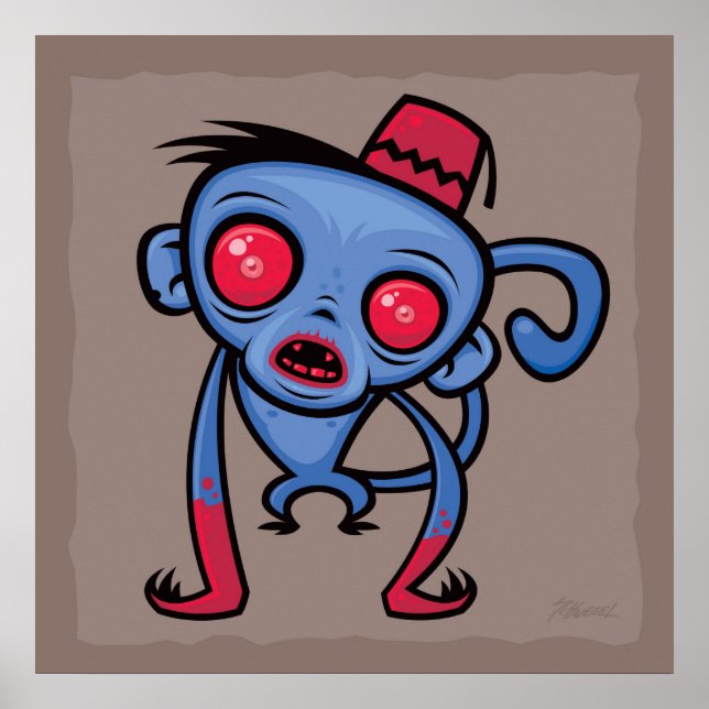 Póster Zombie Monkey (Frente)