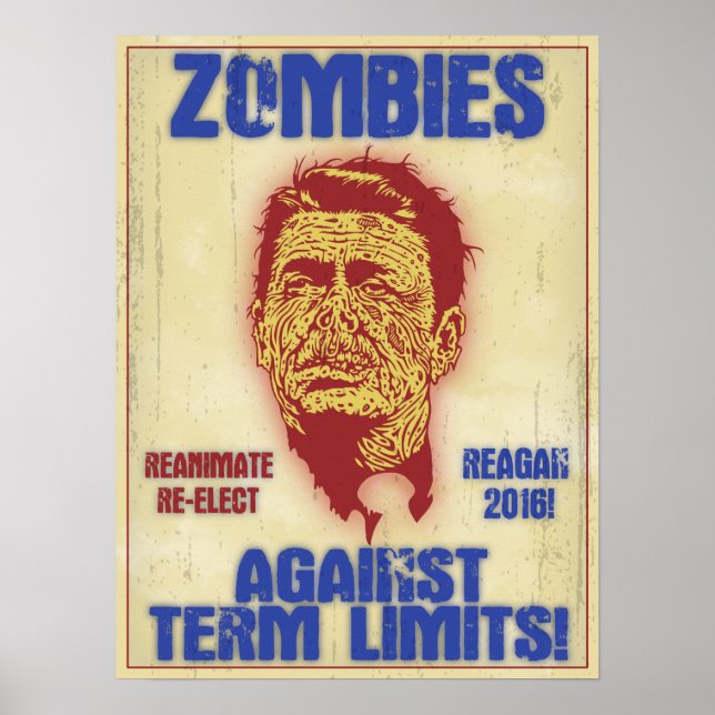 Póster Zombie Reagan - Limites de Termo (Frente)