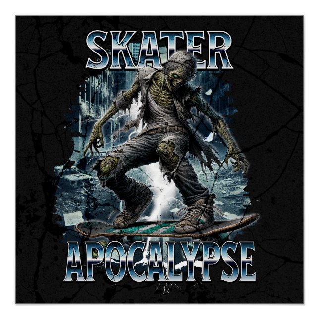 PÓSTER ZOMBIE SKATER APOCALYPSE (Frente)