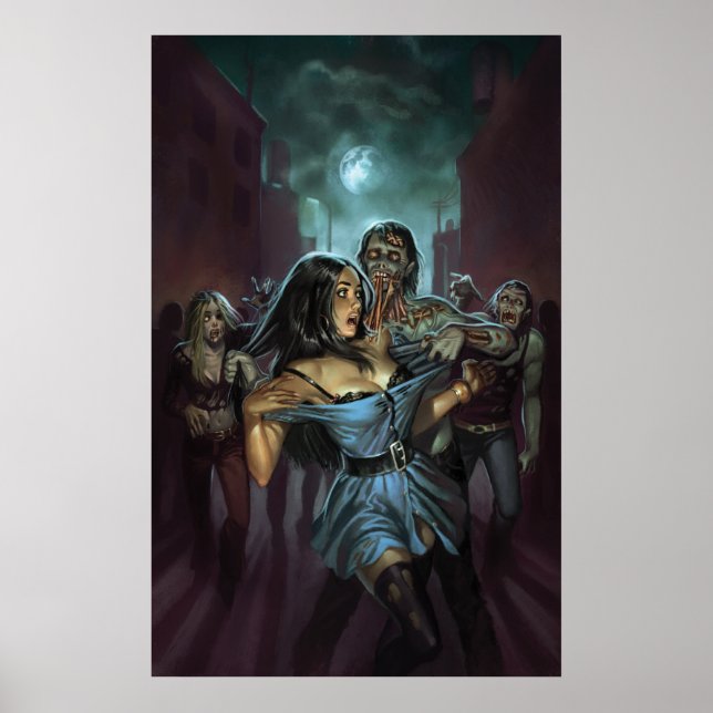 POSTER ZOMBIE TERRORS IMAGEM DE COBRIR POR ALY CAIU (Frente)