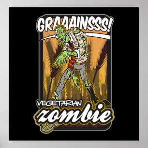 Póster Zombie vegetariana