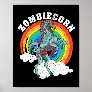 Poster Zombiecorn Zombie Unicorn Lover Halloween Animal