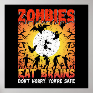 Poster Zombies Comem Cérebros