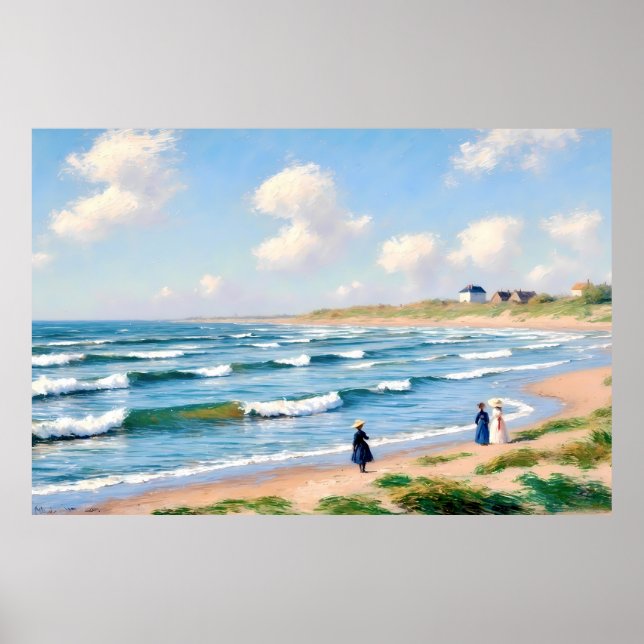 Poster Zomerpicknick aan de Kust (Frente)
