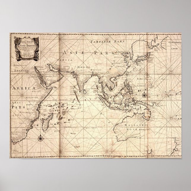 Póster Zona comercial "Dutch East India Company" (VOC) (Frente)