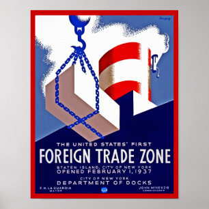 Póster Zona de comércio externo