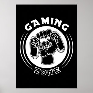 Poster Zona de jogos, Mancave - Engraçado jogador de víde