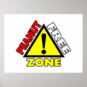 Póster Zona franca do amendoim (alergia do amendoim)