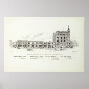Póster Zona leste dianteira Califórnia e Sacramento