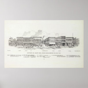 Póster Zona leste Sacramento da bateria e argila