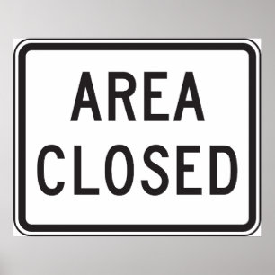 Poster Zona Sinal de Fechamento Zona Zona Restritiva
