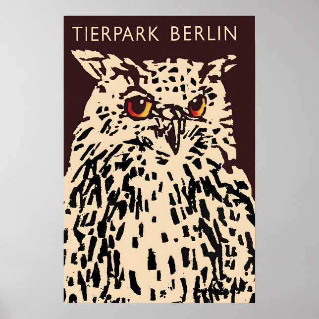 Poster Zoo Berlin (owl) Tiergarten (Frente)