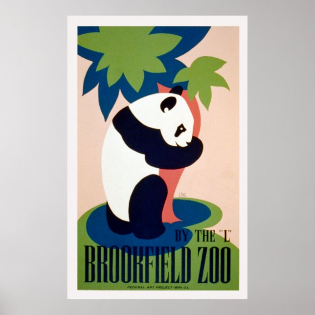 Póster Zoo Brookfield por "L" / Longo. (Frente)
