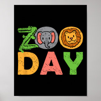 Poster Zoo Visitante do Zoológico da Família Zoo Dia do Z