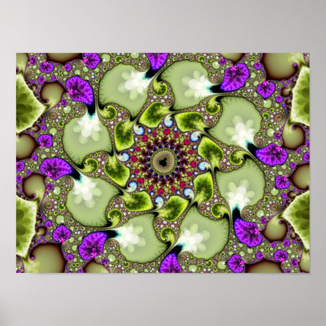 Poster Zoom da Fractal de Mandelbrot (Frente)