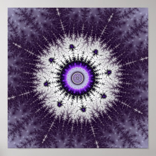 Poster Zoom de Mandelbrot Roxo