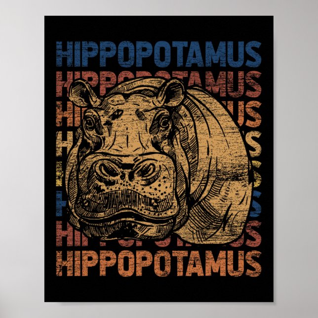 Poster Zootecnista Africano Dão Ideia Hippo (Frente)