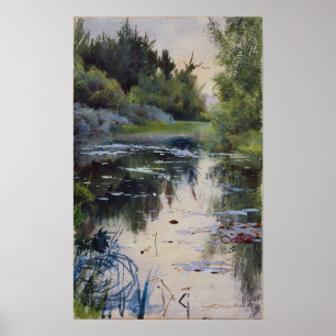 Poster Zorn - Estudo de Paisagem de Mora 1886