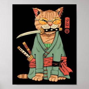 Poster Zoro Cat Warrior