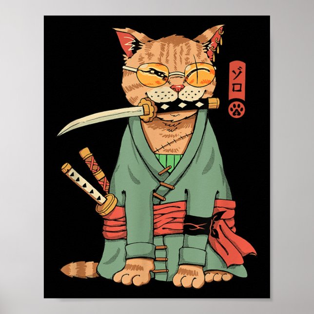 Poster Zoro Cat Warrior (Frente)