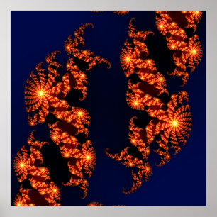 Póster Zumbido do Fractal de Julia