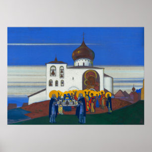 Poster Zvenigorod por Nicholas Roerich