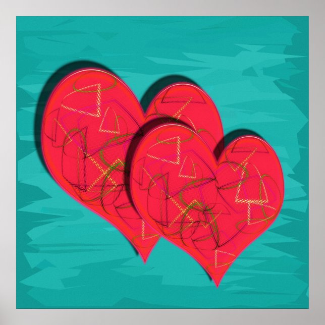 Poster Zwei Herzen (Frente)