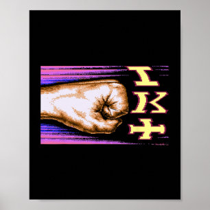 Poster Zx Spectrum C64 Karate 8-bit Retro 