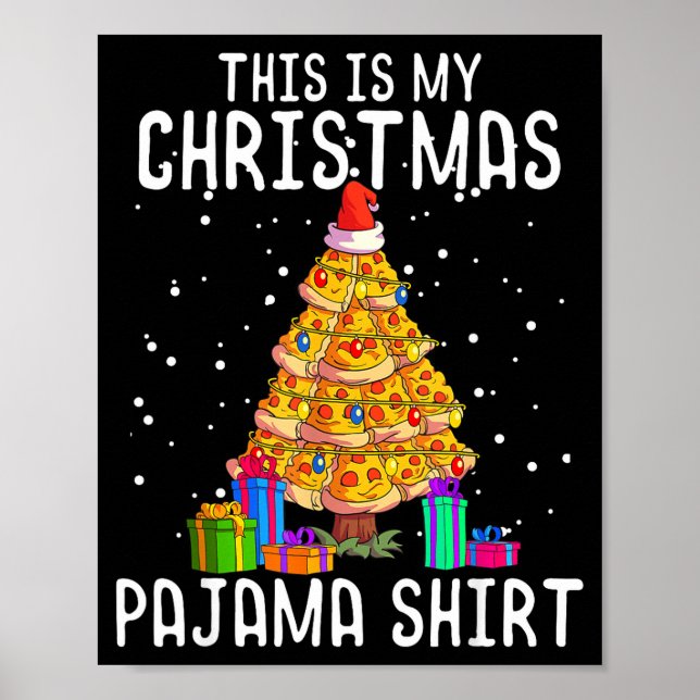 Poster Zza Christmas Tree Shirt Men Kids Zza Lover Gift X (Frente)