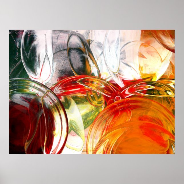 Pôsteres Abstratos de Computador - Impressão de Ar (Frente)