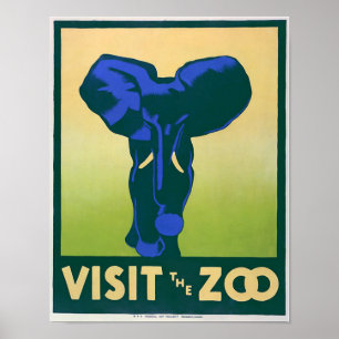 Posteres vintage, visite o Poster WPA do Elefante
