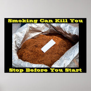 posters anti-fumaça em cinzas