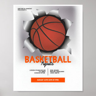 Posters clássicos de basquete de mais velho Noite