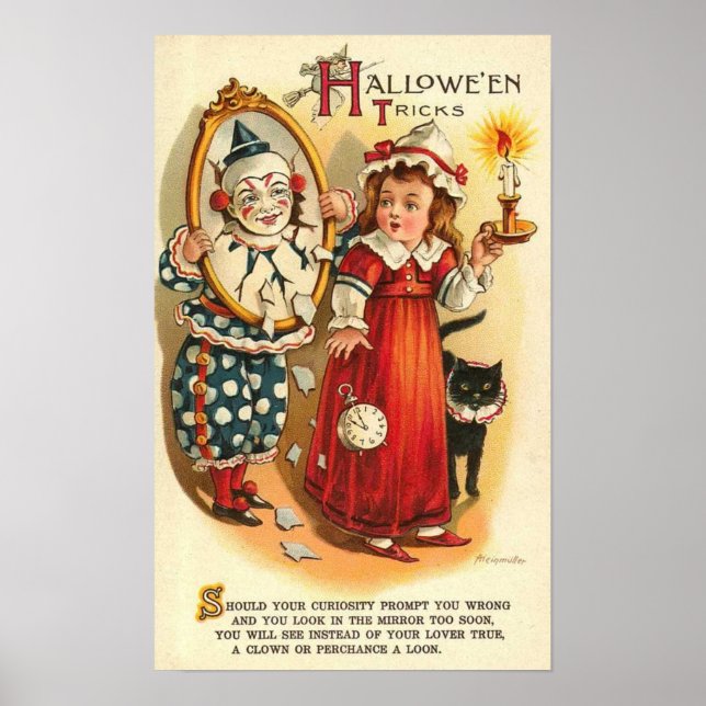 Posters Clássicos de Cartões de Saudação do Vintag (Frente)