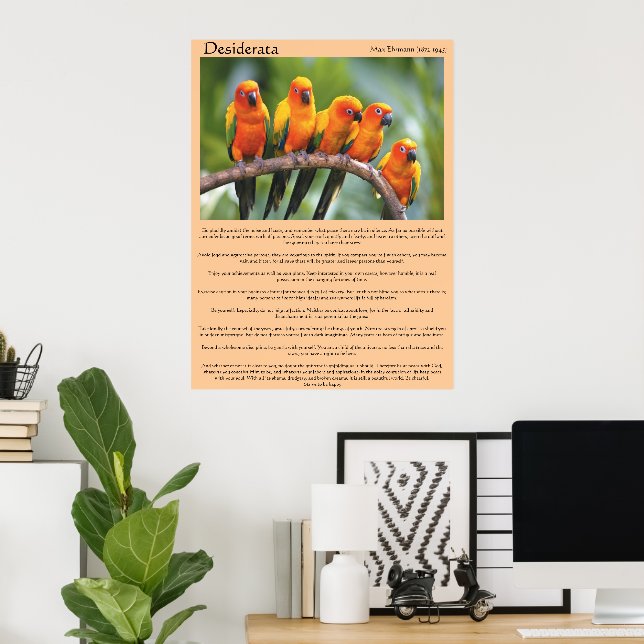 Posters cor de laranja e canário verdes (Escritório em casa)