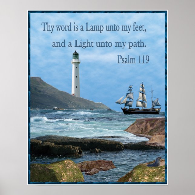 Posters Cristãos Psalm 119 (Frente)