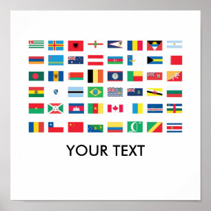 Posters da bandeira do mundo