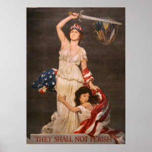 Posters da guerra do vintage de WWI e de WWII