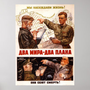 Posters da propaganda de União Soviética da guer