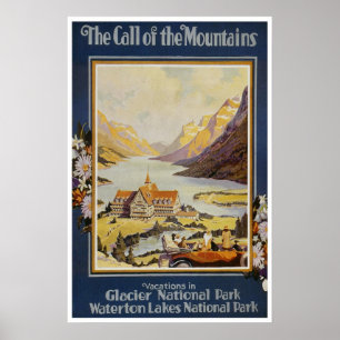 Posters das viagens vintage - parque nacional de