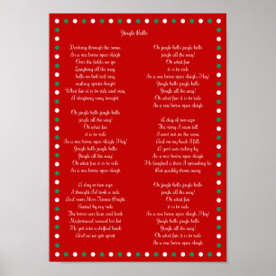 Posters de 10" x 14", Carol Jingle, de Natal Verme