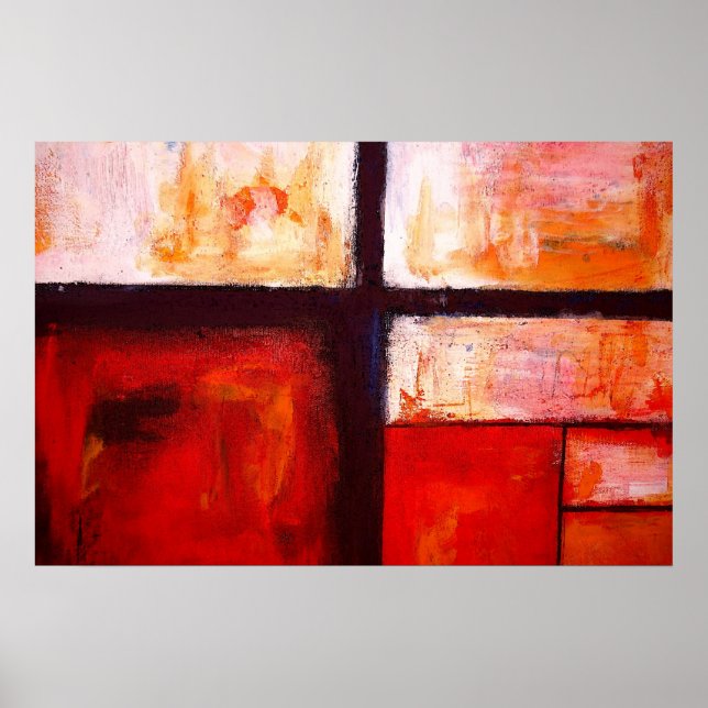 Posters de Abstrato de arte moderna em quadrados A (Frente)