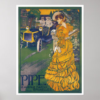 Posters de Anúncios Impressos do Pipe Automobile