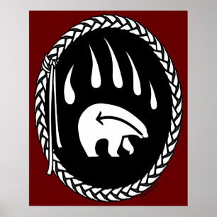 Posters de Arte Tribal Bear Impressões de Arte