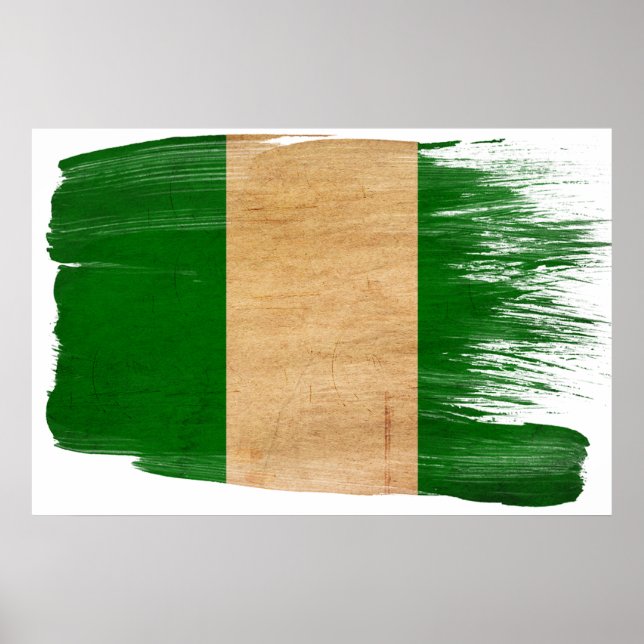 Posters de bandeira da Nigéria (Frente)