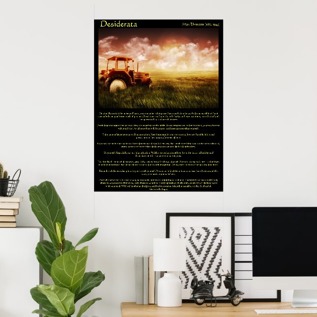 Posters de Campos de Trigo Desiderata (Escritório em casa)