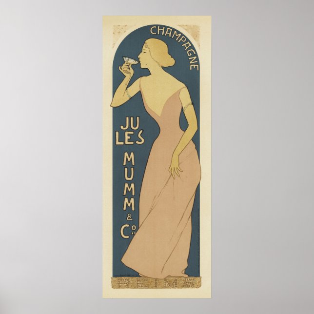 Posters de Champagne Art Nouveau (Frente)