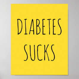 Posters de diabetes amarela